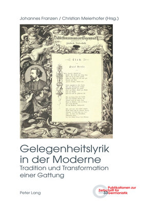 cover image of Gelegenheitslyrik in der Moderne